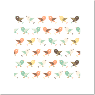 Assorted birds pattern Posters and Art